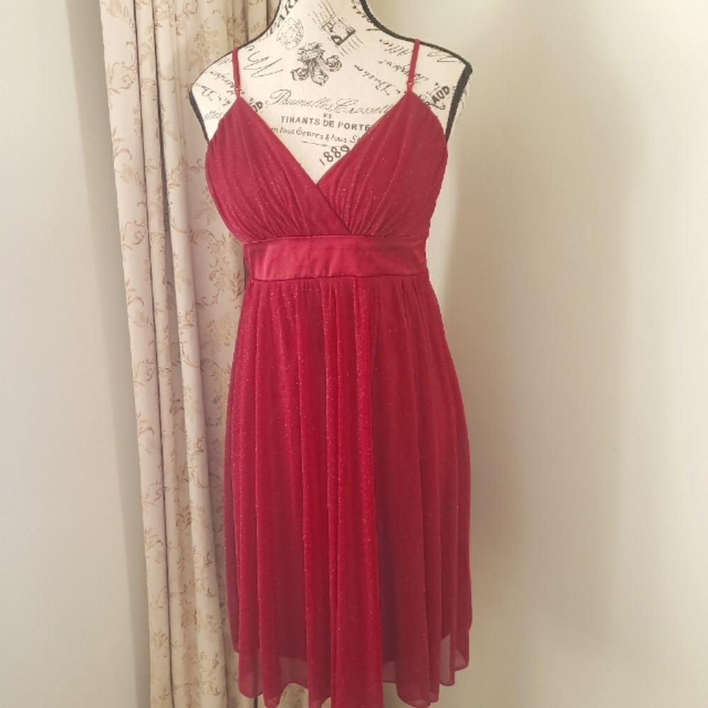 Mariposa Red Sparkle Dress